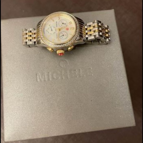 Michelle two-tone 18 k Gold Diamond watch - Picture 3 of 7